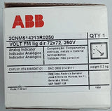Voltímetro Analógico FM ABB Volt FM Lig dir 72X72 250v - Cabo Eletro
