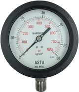 Manômetro ASTA 0-56 kgf/cm² 0-800 psi 1/2 NPT DN 130mm - Cabo Eletro