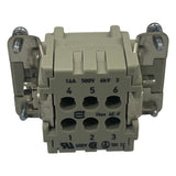 Conector Fêmea HARTING HAN 6E-F-C - Cabo Eletro