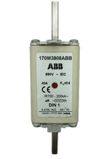 Fusível Ultra Rápido ABB 170M3808ABB 690v 40A 200kA NH1 - Cabo Eletro