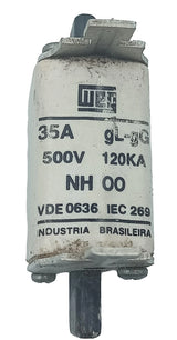 Fusível WEG VDE 0636 35A 500V 120KA - Cabo Eletro