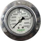 Manômetro Famabras DN 70mm 10000 a 100000kPa 1/4NPT - Cabo Eletro