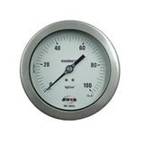 Manômetro Inox Asta 115mm 1/2 NPT 0 a 100kgf/cm² - Cabo Eletro