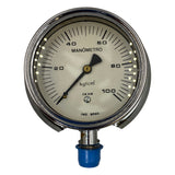 Manômetro OKAM DN92mm 0 a 100KGF/CM2 3/4NPT - Cabo Eletro