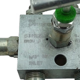 Válvula Manifold 3 Vias Simer 1/2” NPT A105 S.3000 BM3U - Cabo Eletro