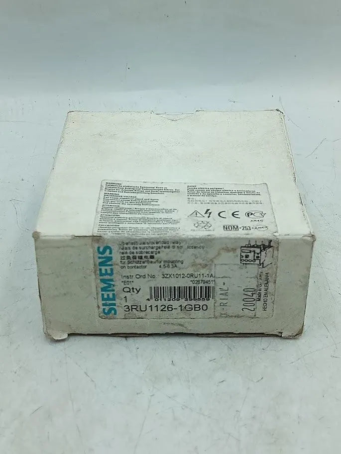 Relé Térmico Siemens 3RU1126-1GB0 4,5/6,3A - Cabo Eletro