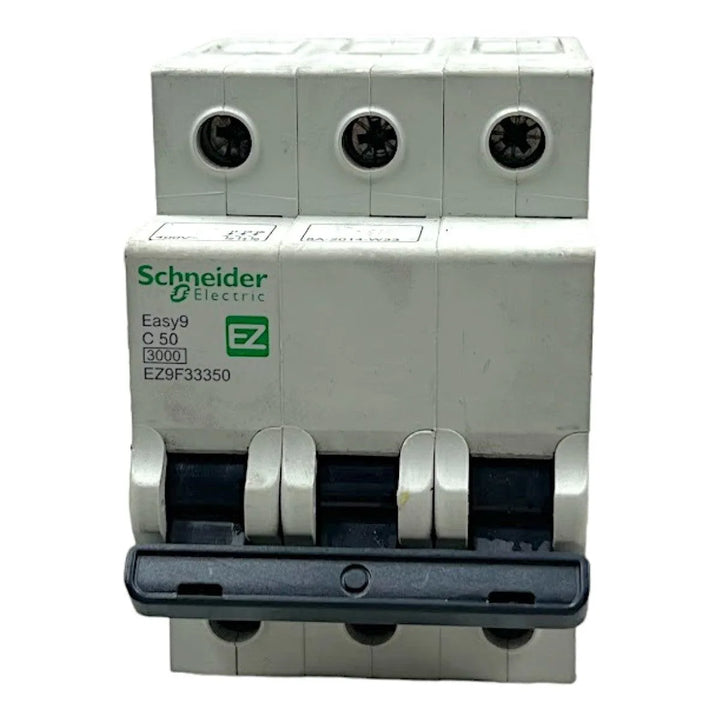 Disjuntor Tripolar Schneider EASY9 Curva C 50A 400v 3kA - Cabo Eletro