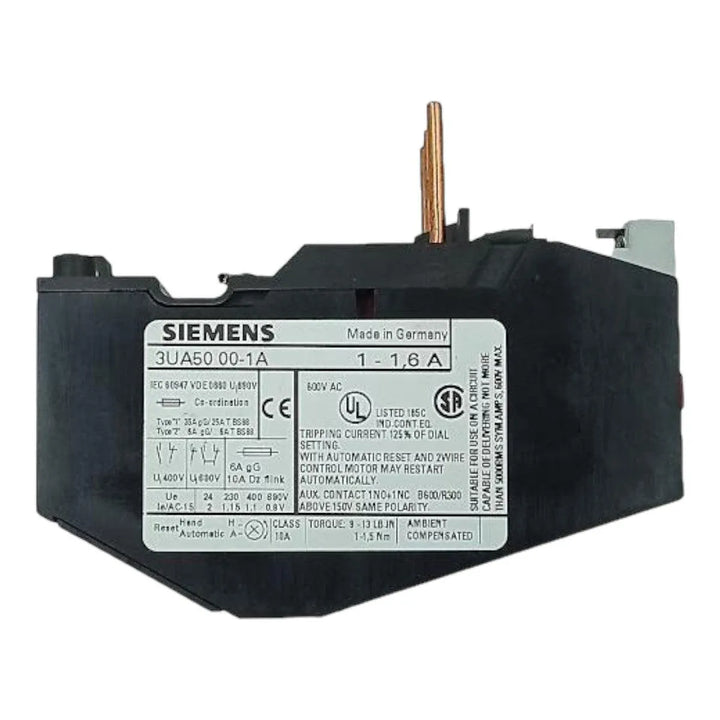 Relé Térmico Siemens 3UA50 00-1A 1-1,6A - Cabo Eletro