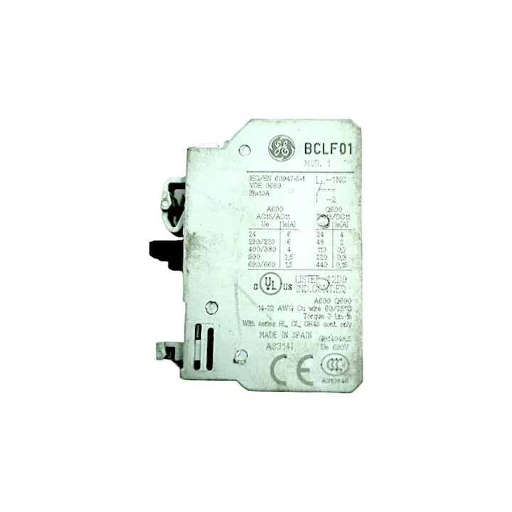 Bloco de Contato Auxiliar Frontal GE BCLF01 10A 1NF - Cabo Eletro