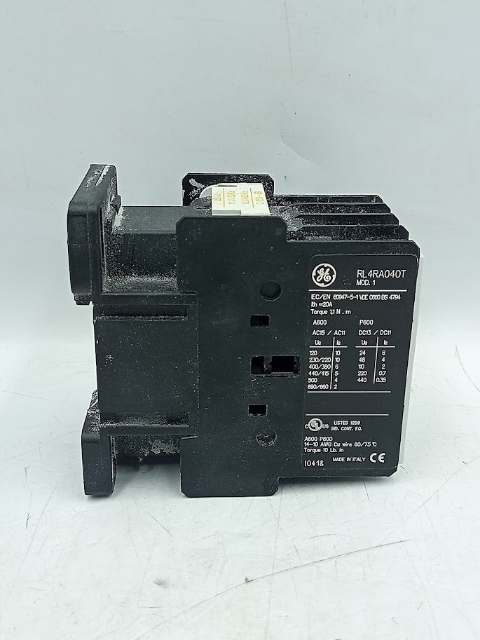 Contator Auxiliar Ge RL4RA040TJ 40E 20A 660V - Cabo Eletro