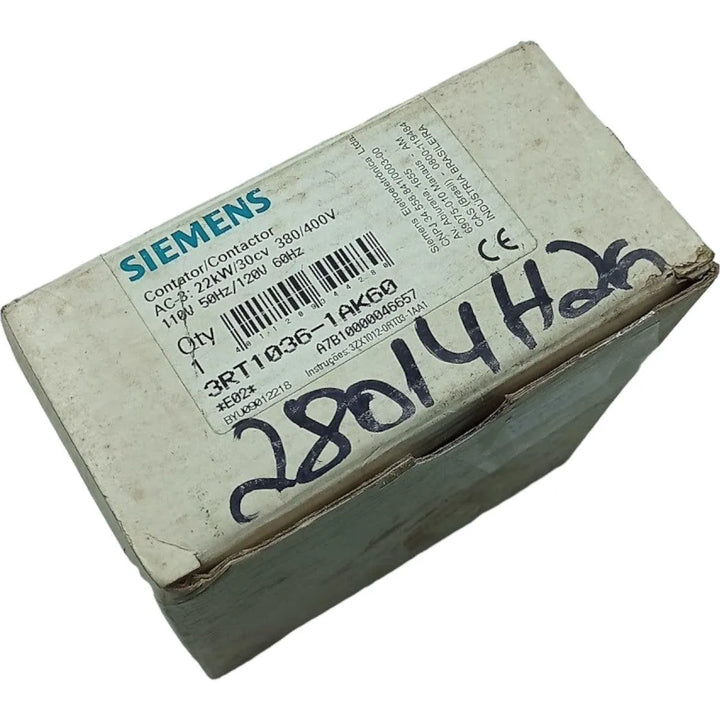 Contator Siemens 3RT1036-1AK60 110-120v 50/60Hz 22kW - Cabo Eletro