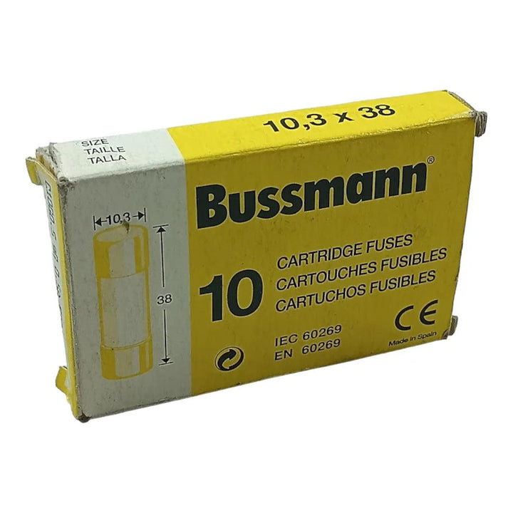 Fusivel Bussmann 10,3x38 0.5a 500v 120ka 10 Peças - Cabo Eletro