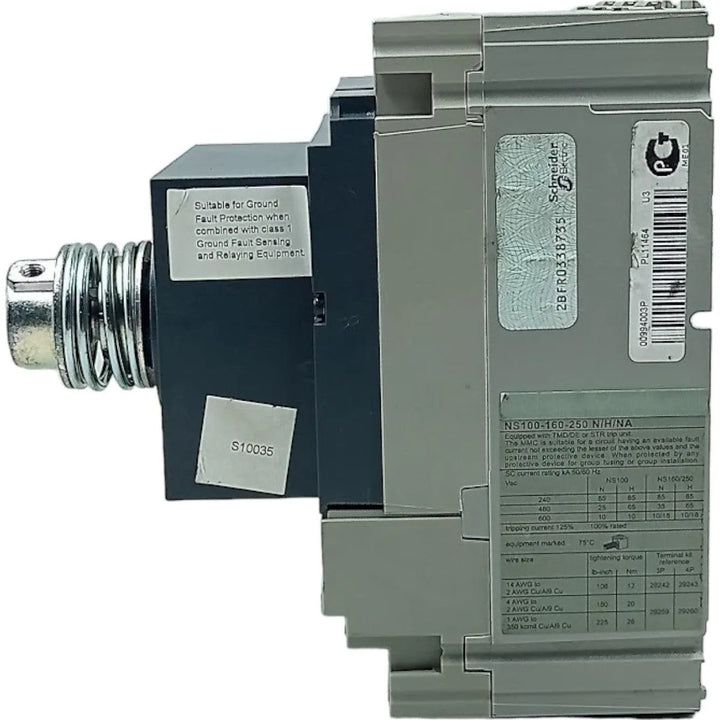 Disjuntor Caixa Moldada NS100H MA100 3P3D 100A 750V 8KV - Cabo Eletro