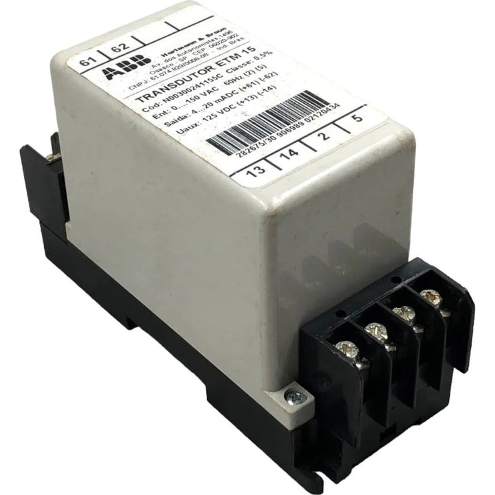 Transdutor de Corrente ABB ETM 15 0-150v 4-20mA 0,5% - Cabo Eletro