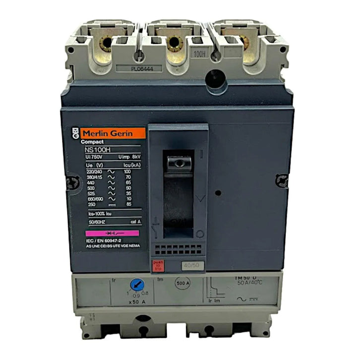 Disjuntor Caixa Moldada Merlin Gerin NS100H TM50D 750V 8KV - Cabo Eletro