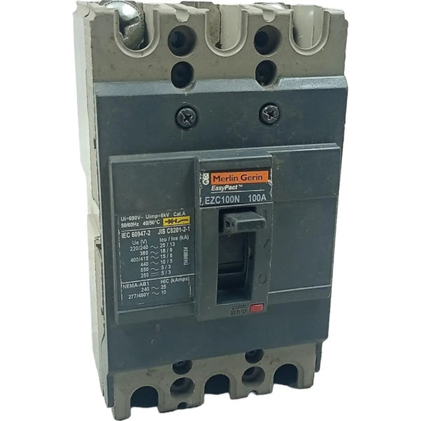 Disjuntor Caixa Moldada Merlin Gerin EZC100N 100A 690v 6kV - Cabo Eletro