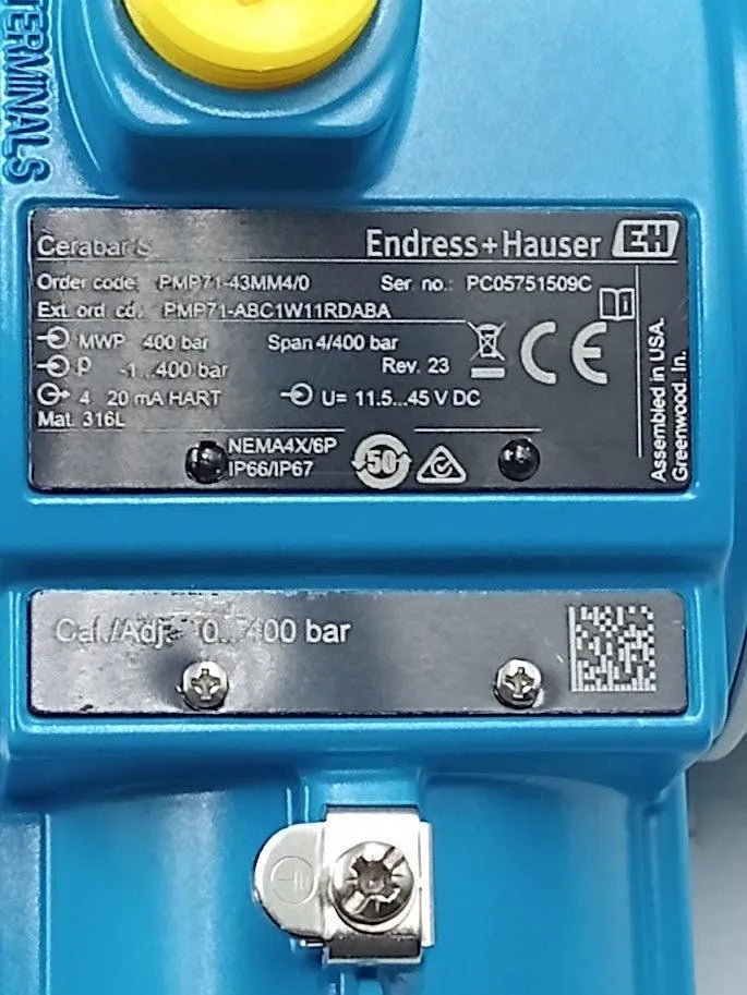 Transmissor de Pressão Endress Hauser PMP71-ABC1W11RDABA - Cabo Eletro