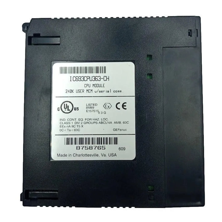 Módulo de CPU Ge Fanuc IC693CPU363-CH 240K User Memory - Cabo Eletro
