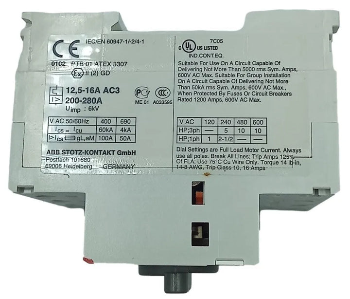 Disjuntor Motor ABB MS325-16A + Contato Auxiliar ABB HK-11 - Cabo Eletro