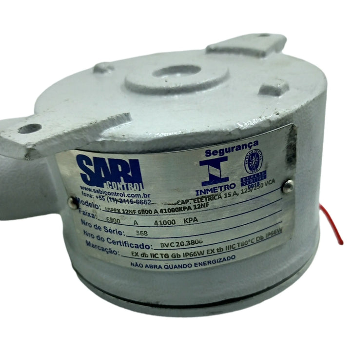 Pressostato Sabi SBPEX 12NF 6800 a 41000KPA 12NF - Cabo Eletro