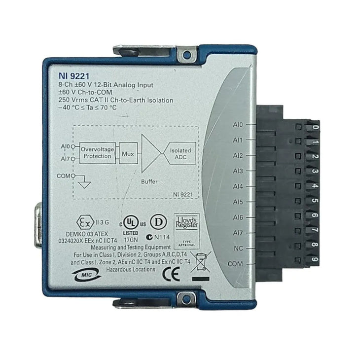 Módulo de Entrada National Instruments NI-9221 8cH 60v 12Bit - Cabo Eletro