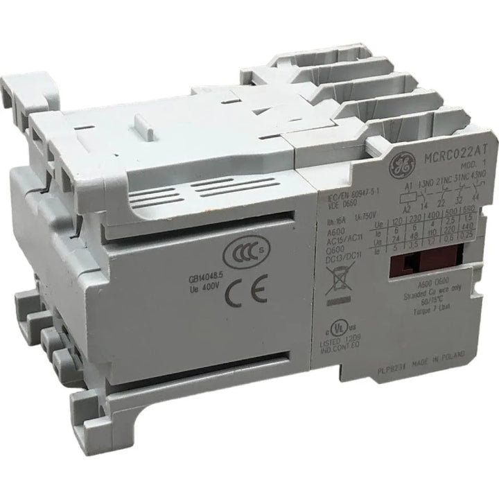 Contator Auxiliar GE MCRC022ATD 24v 2NA+2NF - Cabo Eletro