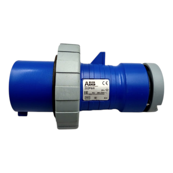 Plug Industrial ABB 232P6W 32A 6H 2P+T 200-250v IP67 - Cabo Eletro