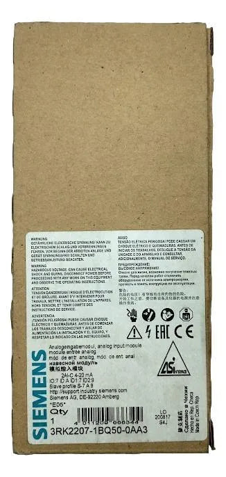 Módulo Analogico Siemens 3RK2207-1BQ50-0AA3 - Cabo Eletro