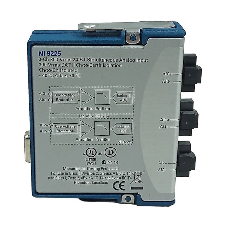 Módulo de Entrada National Instruments NI-9225 3cH 300VRMS - Cabo Eletro