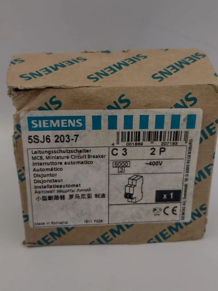 Disjuntor Bipolar Siemens 5sj6 203-7 C3 400v - Cabo Eletro