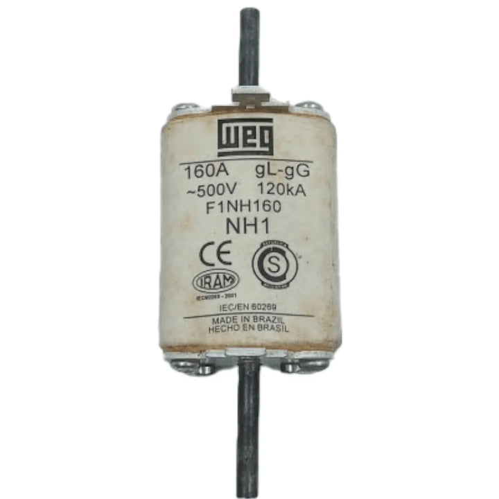 Fusível Retardado Weg F1NH160 NH1 500V 120KA 160A - Cabo Eletro