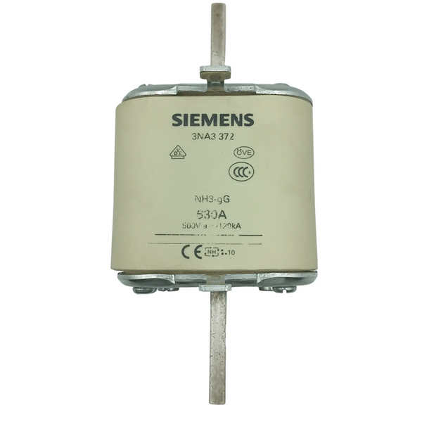 Fusível Siemens Nh3gG 630a 500v 120kA 3na3 372 - Cabo Eletro