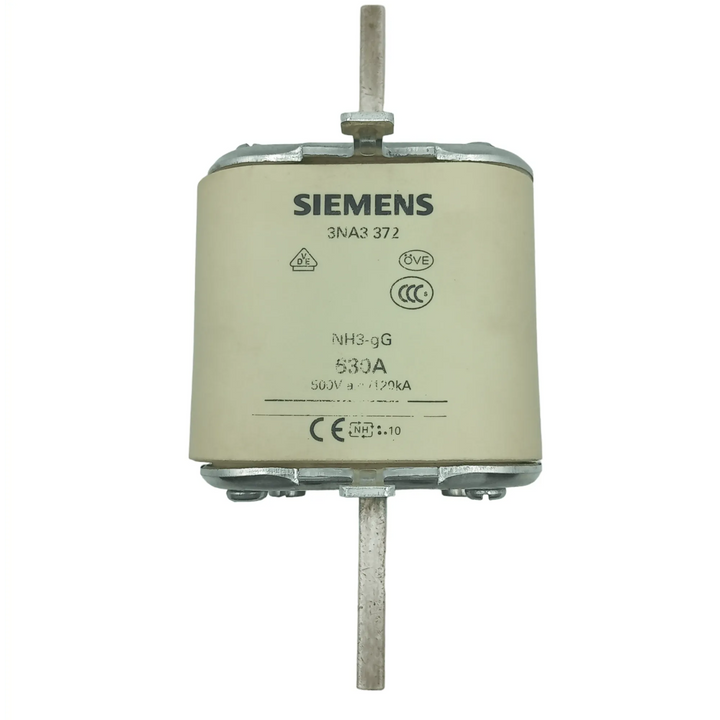 Fusível Siemens Nh3gG 630a 500v 120kA 3na3 372 - Cabo Eletro