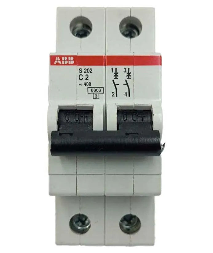 Disjuntor Bipolar Abb S 202 C2 400v - Cabo Eletro