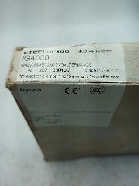 Sensor Indutivo IFM IG4000 IGK2008BABOA - Cabo Eletro