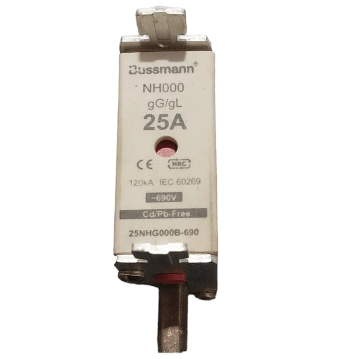 Fusível Bussmann NH000 25NH000B 690V 25A 120KA - Cabo Eletro