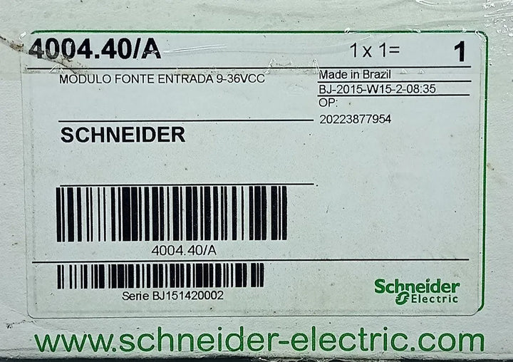 Módulo Fonte Entrada Schneider 4004.40/A 9-36VCC - Cabo Eletro