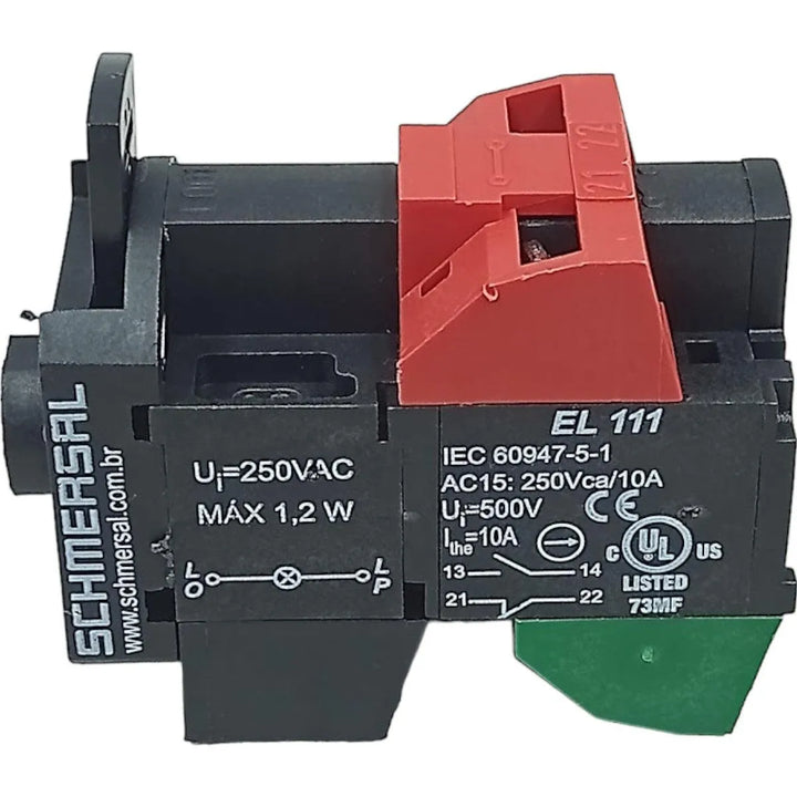 Bloco de Contato Schmersal EL111 250v 1NA+1NF - Cabo Eletro