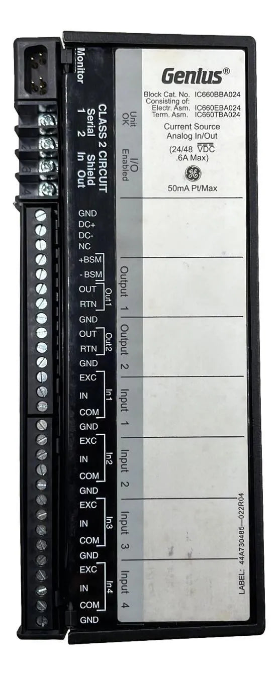 Módulo Terminal GE FANUC IC660BBA024P1 24/48 VDC - Cabo Eletro