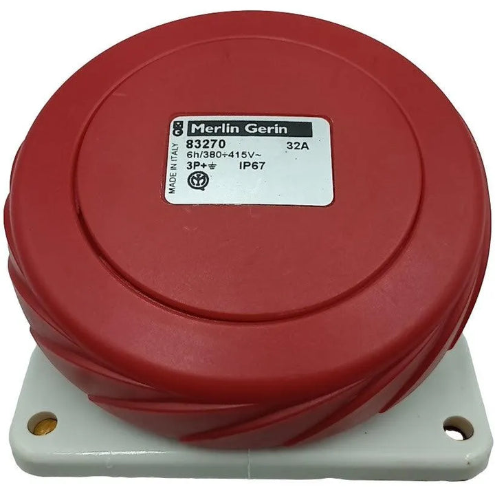 Tomada De Embutir Merlin Gerin 83270 6H 380-415v 32A 3P+T - Cabo Eletro