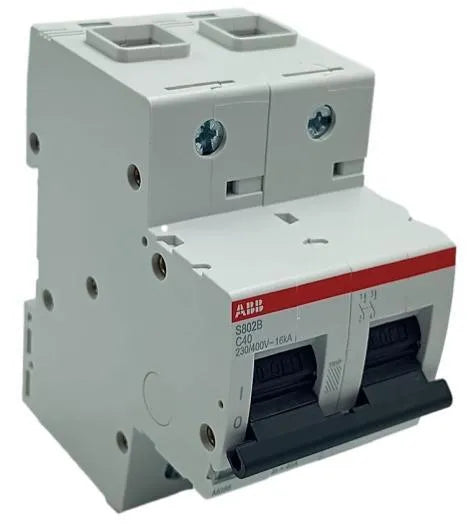 Disjuntor Bipolar ABB S802B-C40 40A 230/400v 16kA - Cabo Eletro