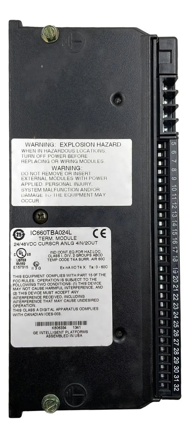 Módulo Terminal GE FANUC IC660BBA024P1 24/48 VDC - Cabo Eletro