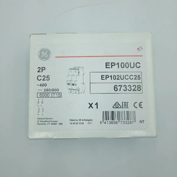 Disjuntor Bipolar GE EP102UCC25 673328 6KA 400V - Cabo Eletro