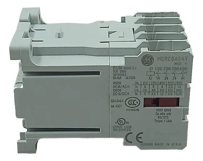 Mini Contator Auxiliar Ge MCRC 040 ATL 125VDC - Cabo Eletro