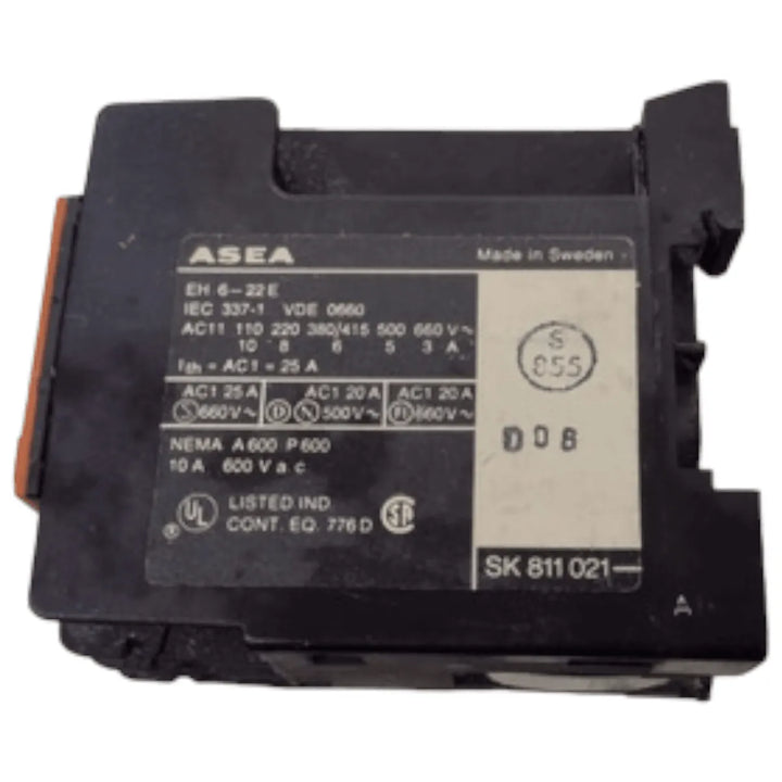 Contator Auxiliar Asea 10a 600v Sk-811021 - Cabo Eletro