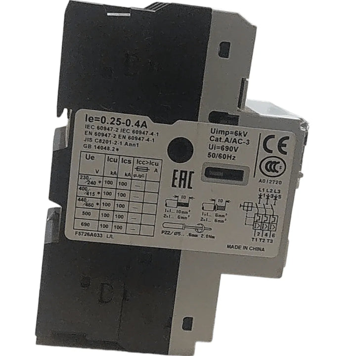 Disjuntor Motor GE GPS1BSAC 0,25-0,4A 6KV 690v - Cabo Eletro