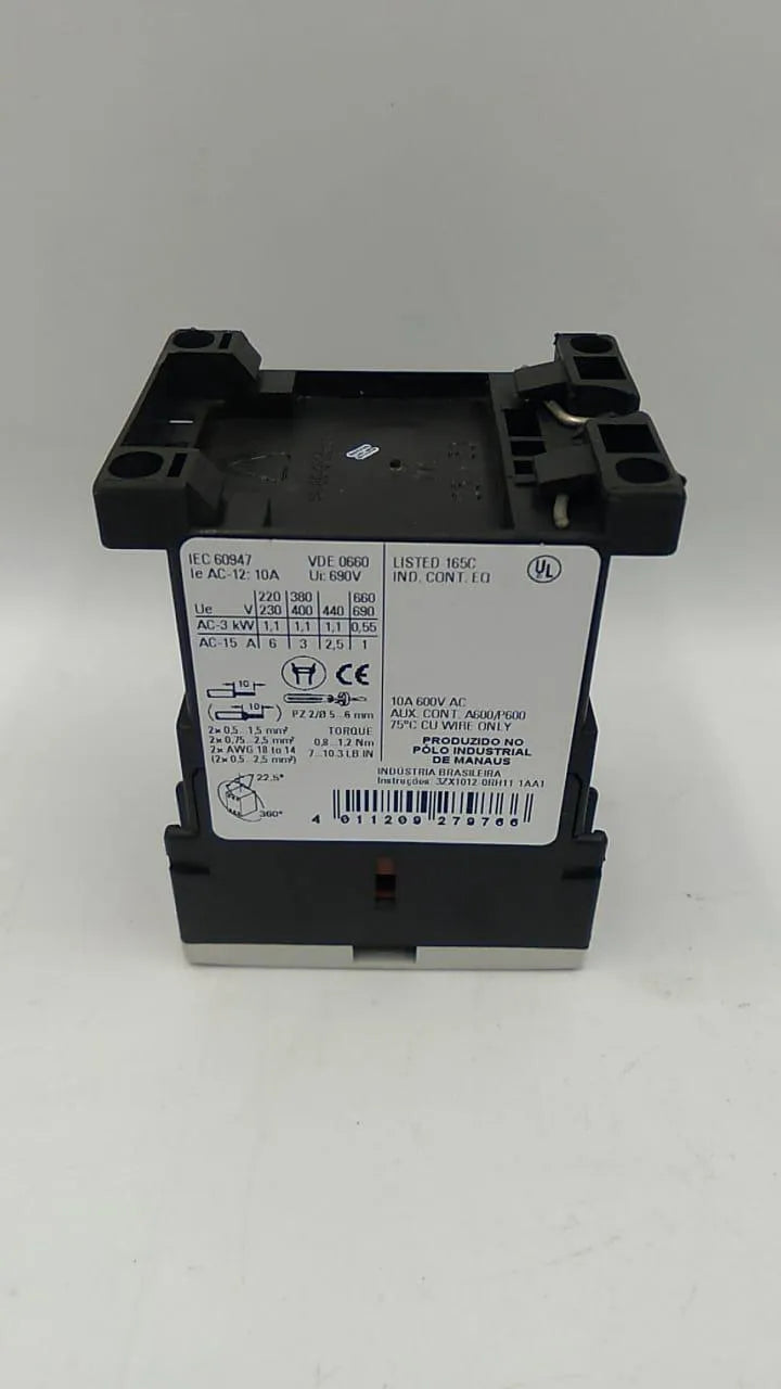 Contator Auxiliar Siemens 40E 3RH1140-1AP00 10A 230v - Cabo Eletro