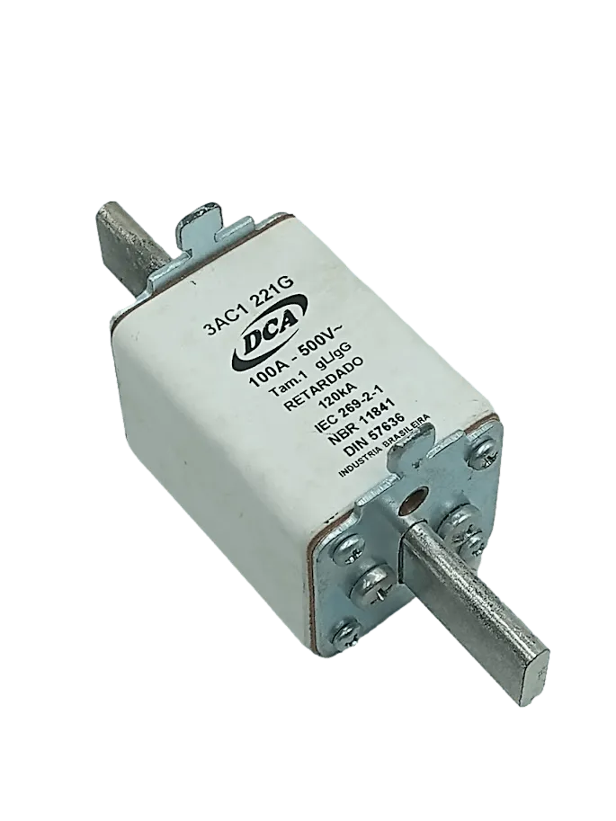 Fusível Retardado DCA 3AC1 221G 100A 500V 120kA gL/gG - Cabo Eletro