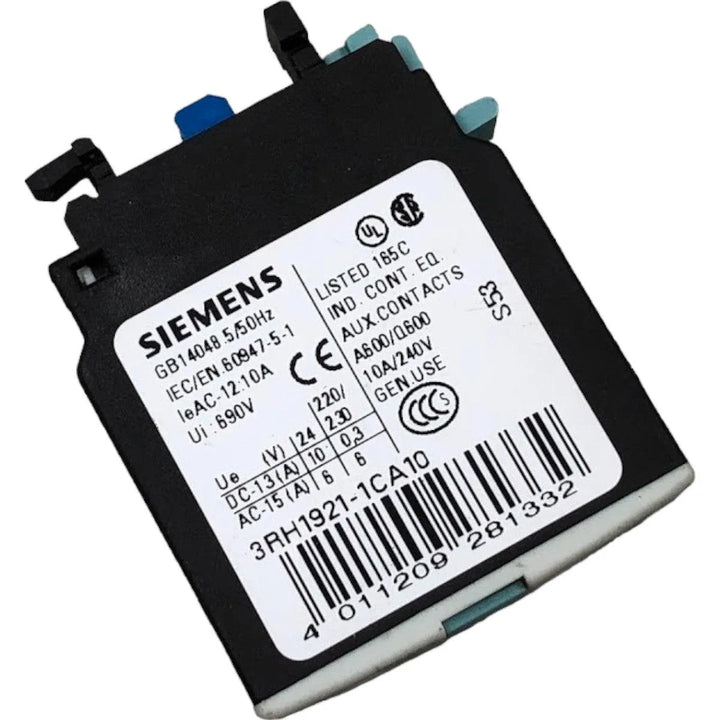 BLOCO DE CONTATO AUXILIAR COD . 3RH19 21-1CA10 S0 GB14048 5/50 HZ IEC/EN.60947-5-1 690V ieAC-12 : 10A - Cabo Eletro