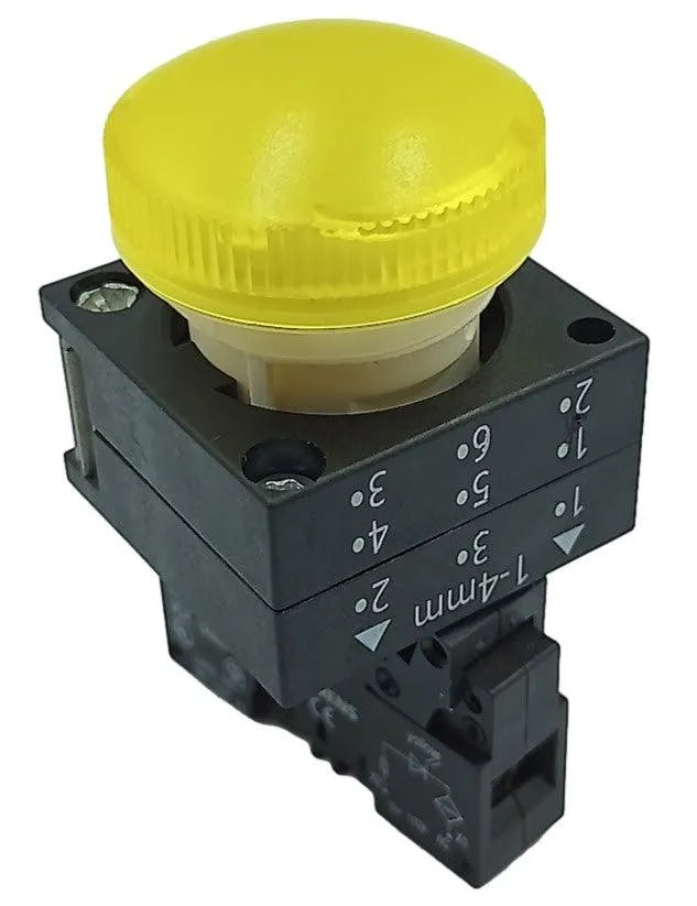 Sinaleiro Amarelo LED Siemens 3SB32 48-6AA30 110v - Cabo Eletro